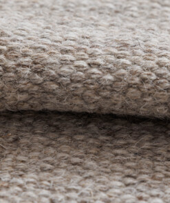 Runder Wollteppich - Grund Grau - close up, thumbnail