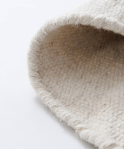 Runder Wollteppich - Grund Elfenbein - close up, thumbnail Runder Wollteppich - Grund Elfenbein - close up, thumbnail
