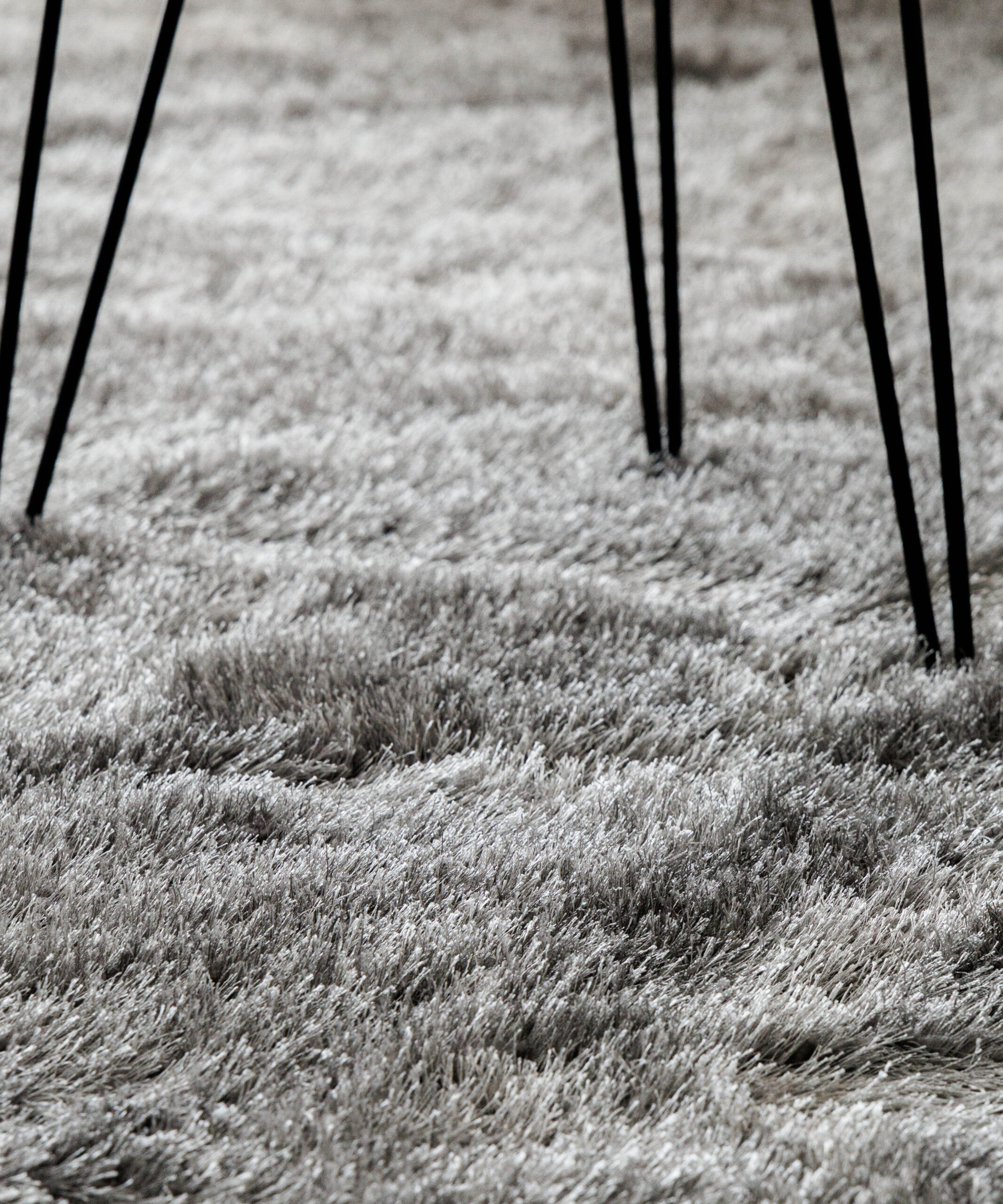 Hochflor Teppich Rund - Posh Velours Grau - close up Hochflor Teppich Rund - Posh Velours Grau - close up