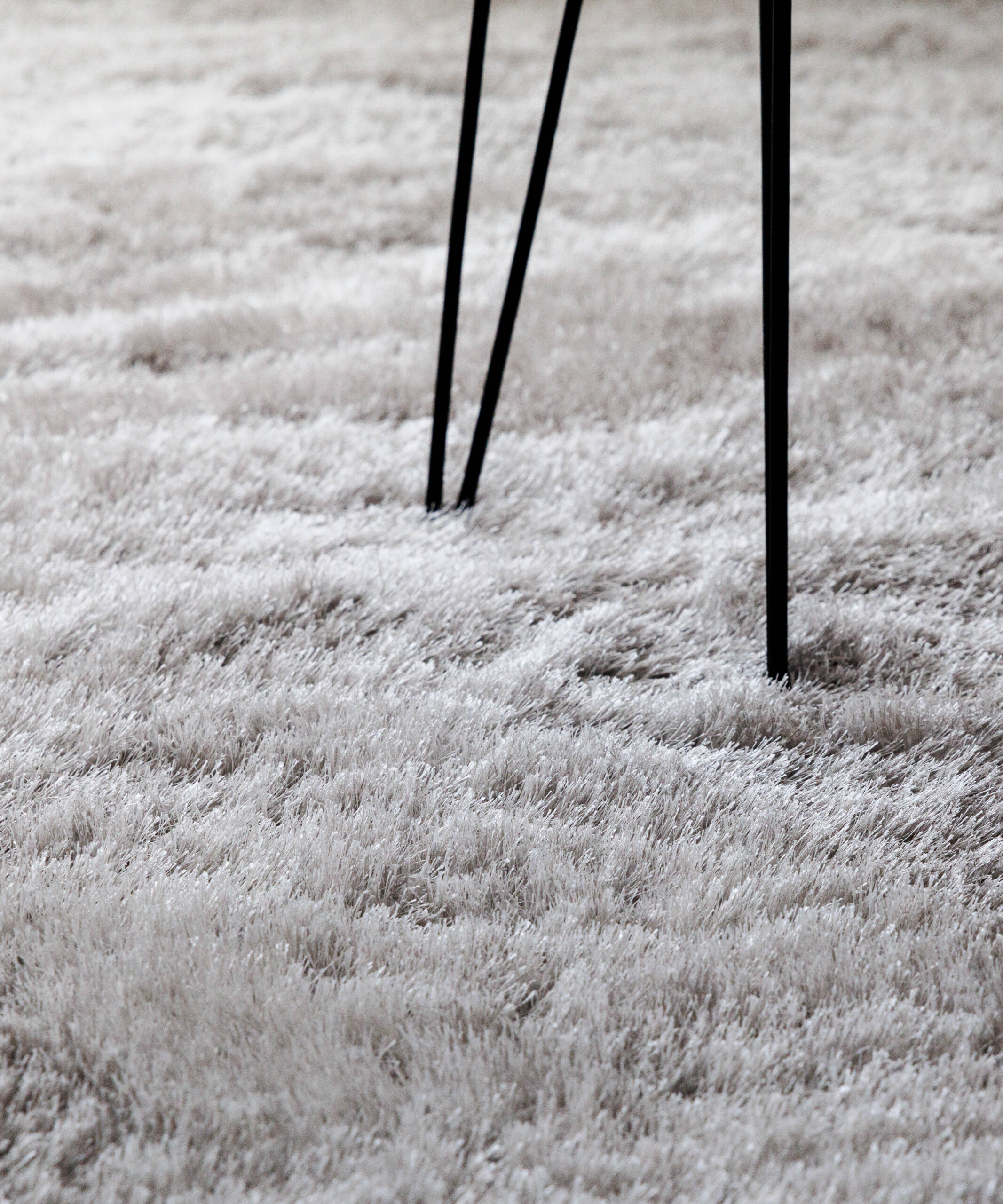 Hochflor Teppich Rund - Posh Velours Hellgrau - close up Hochflor Teppich Rund - Posh Velours Hellgrau - close up