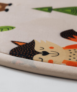 Spielteppich Rund - Pluffy Forest animals Multi - close up, thumbnail Spielteppich Rund - Pluffy Forest animals Multi - close up, thumbnail