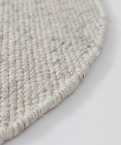 Runder Wollteppich - Silvull Beige - close up, thumbnail Runder Wollteppich - Silvull Beige - close up, thumbnail