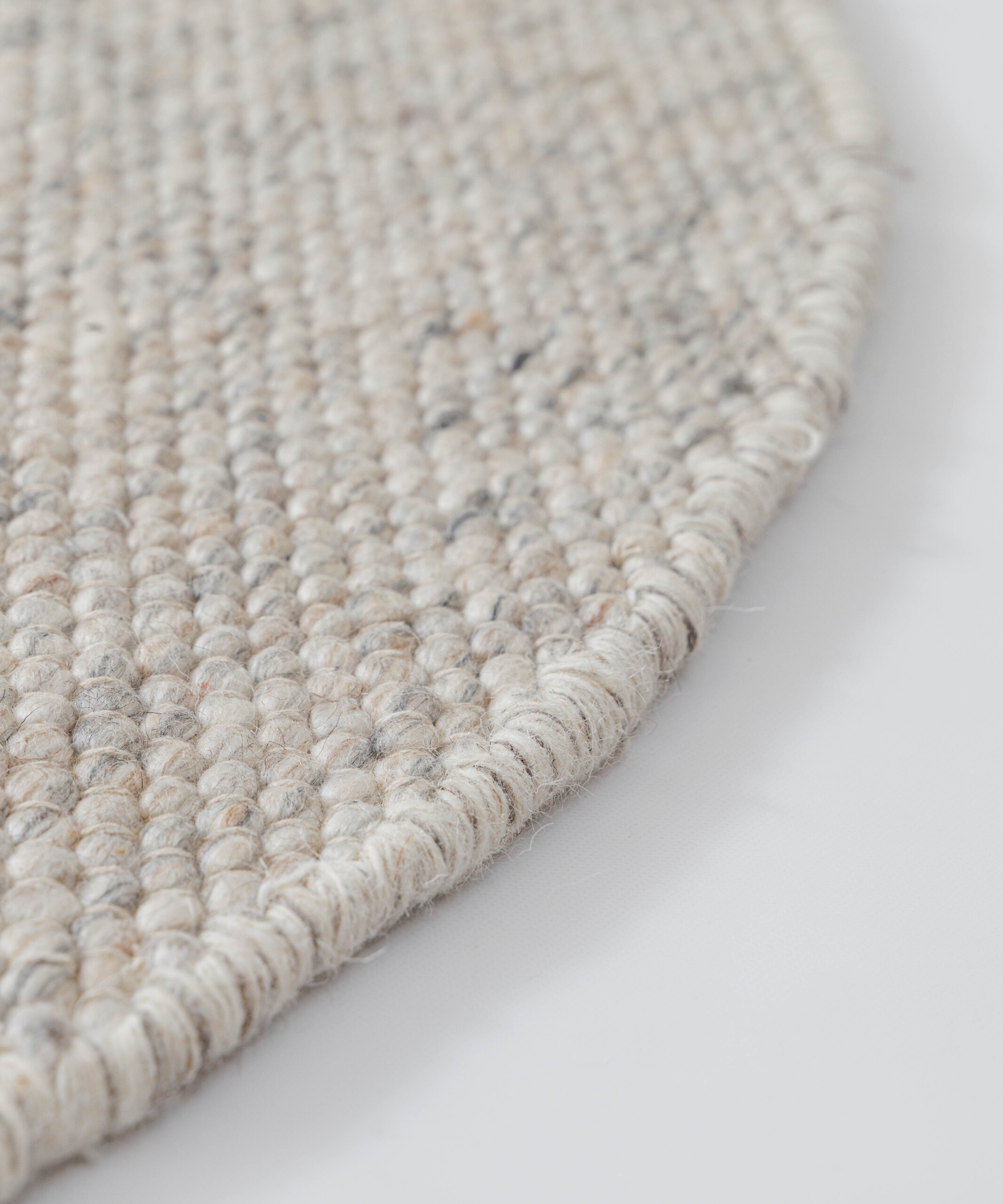 Runder Wollteppich - Silvull Beige - close up Runder Wollteppich - Silvull Beige - close up