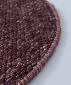 Runder Wollteppich - Silvull Bordeauxrot - close up, thumbnail Runder Wollteppich - Silvull Bordeauxrot - close up, thumbnail