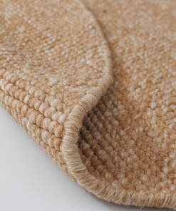 Runder Wollteppich - Silvull Cognac - close up, thumbnail Runder Wollteppich - Silvull Cognac - close up, thumbnail