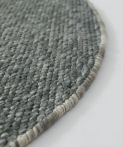 Runder Wollteppich - Silvull Grün - close up, thumbnail Runder Wollteppich - Silvull Grün - close up, thumbnail