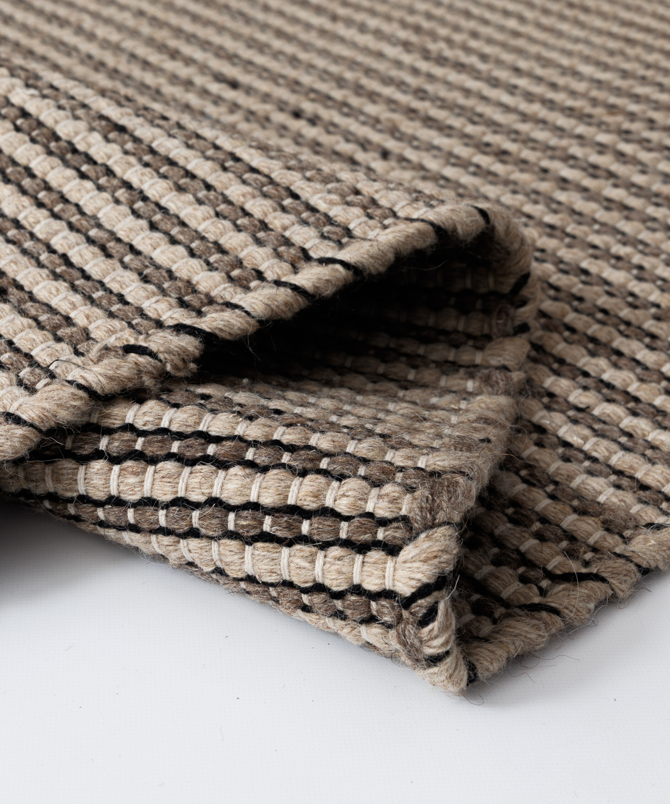 Wollteppich - Strim Beige - close up Wollteppich - Strim Beige - close up