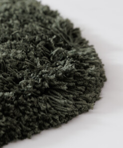 Runder Shaggy Teppich - Sveve Moosgrün - close up, thumbnail Runder Shaggy Teppich - Sveve Moosgrün - close up, thumbnail