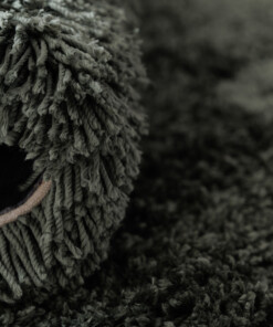 Shaggy Teppich - Sveve Moosgrün - close up, thumbnail