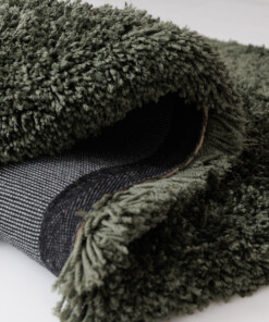 Shaggy Teppich - Sveve Moosgrün - close up, thumbnail