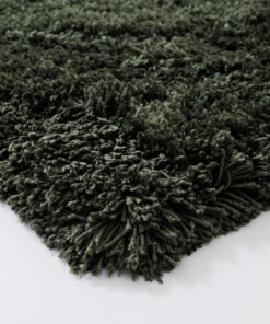 Shaggy Teppich - Sveve Moosgrün - close up, thumbnail