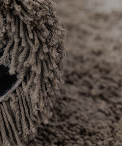 Shaggy Teppich - Sveve Taupe - close up, thumbnail
