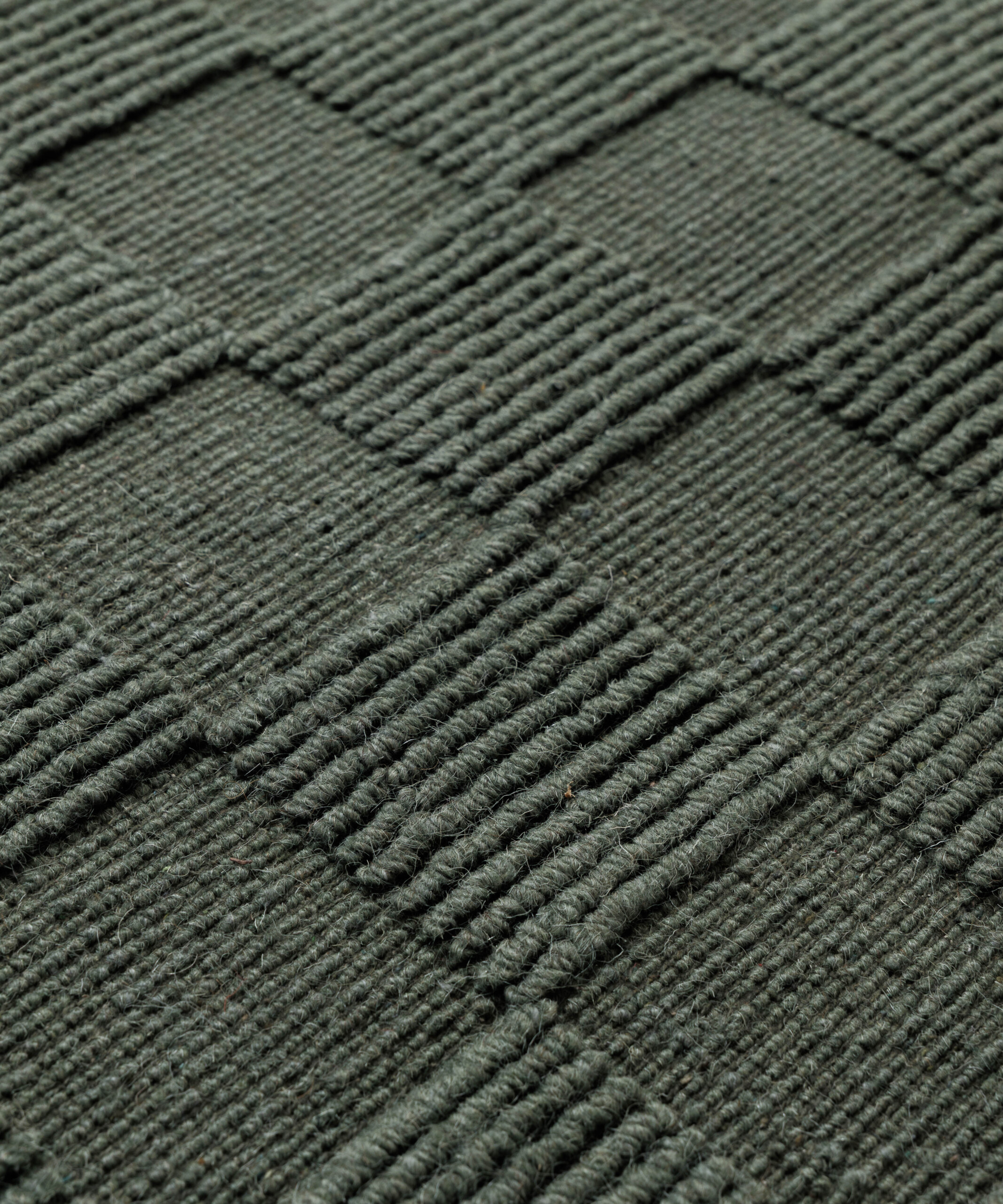 Wollteppich - Tavle Grün - close up Wollteppich - Tavle Grün - close up