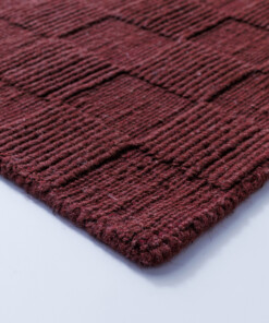 Wollteppich - Tavle Bordeauxrot - close up, thumbnail Wollteppich - Tavle Bordeauxrot - close up, thumbnail