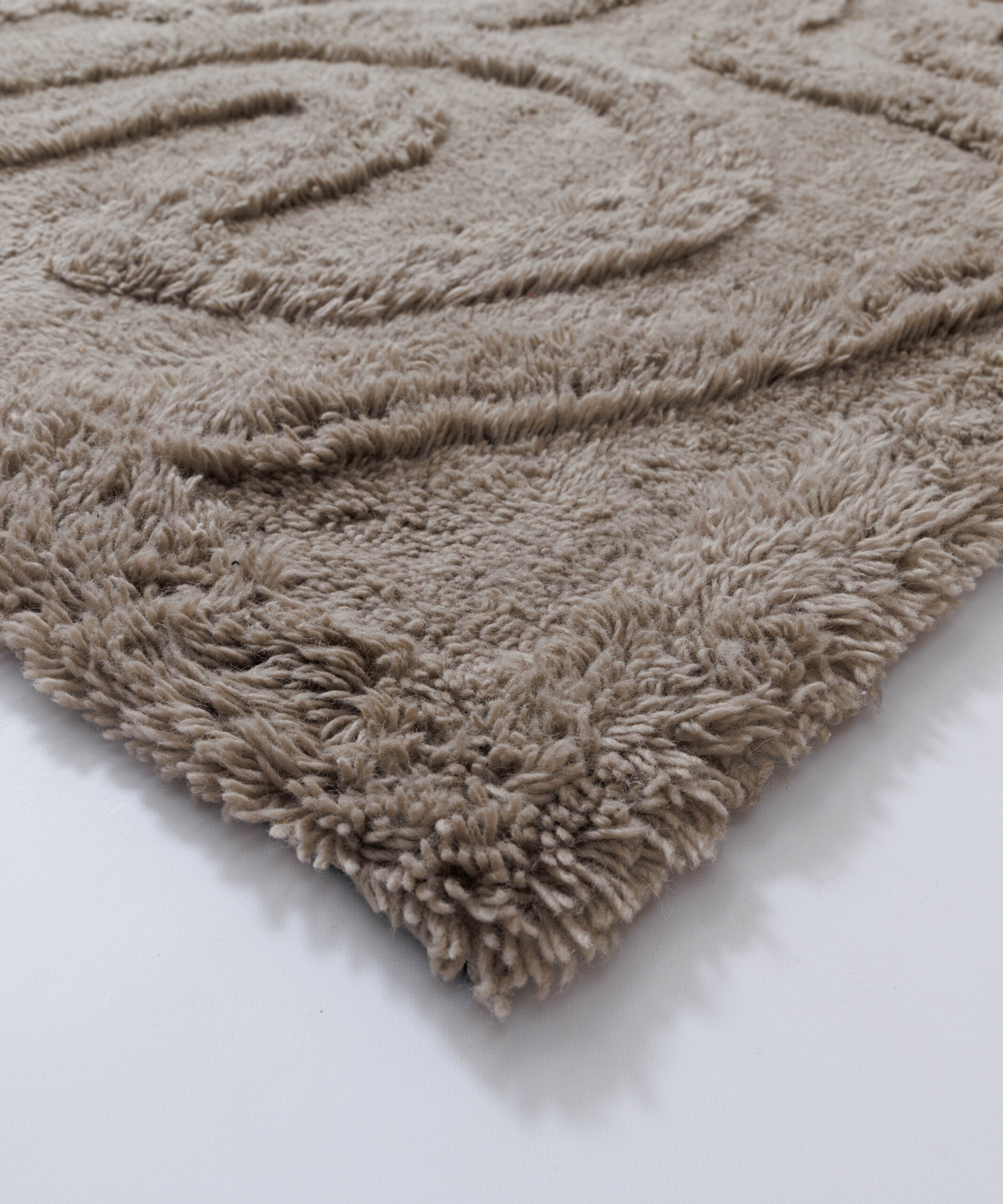 Designteppich - Tjørne Bris Taupe - close up Designteppich - Tjørne Bris Taupe - close up