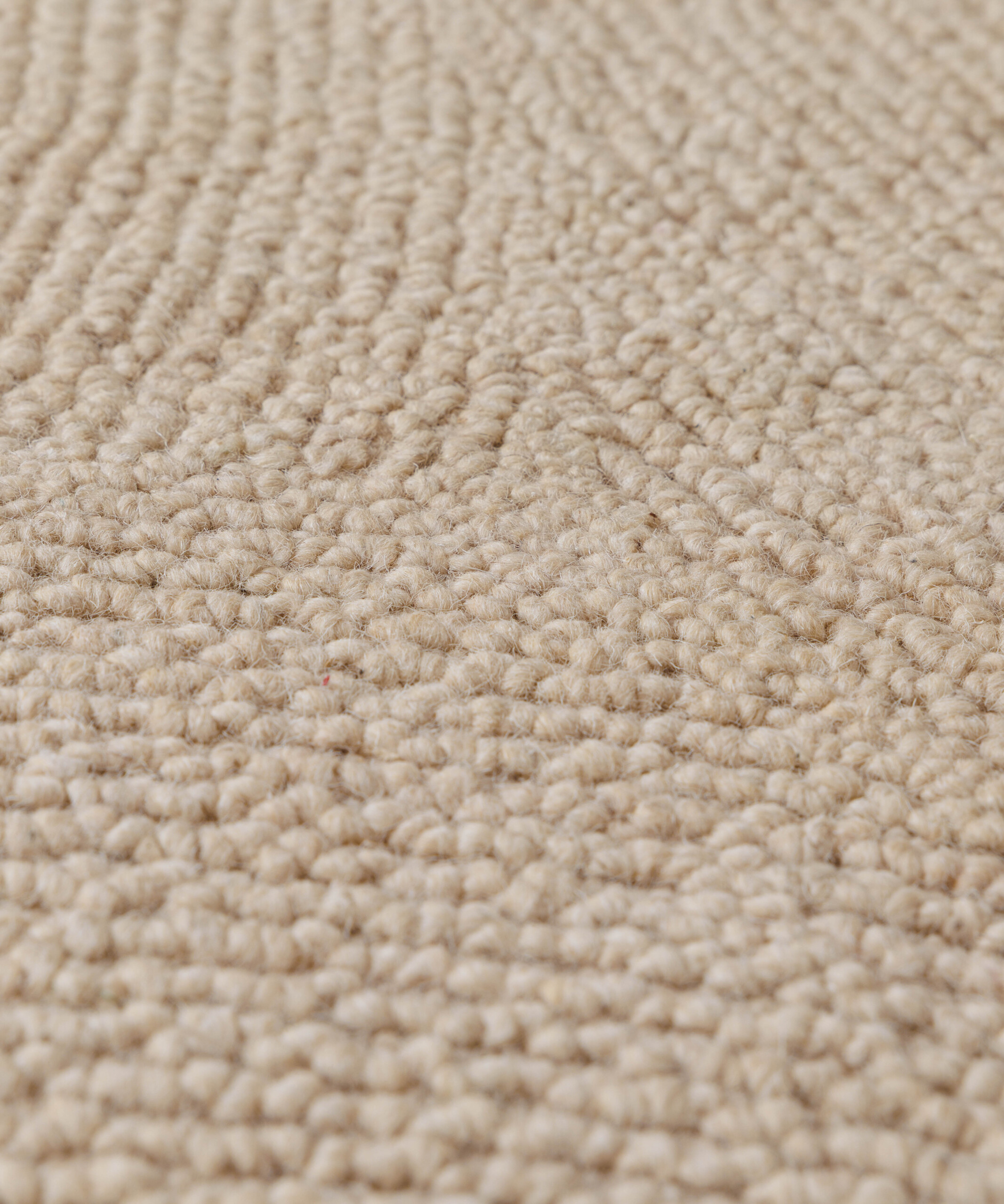 Wollteppich Rund - Tvist licht Beige - close up Wollteppich Rund - Tvist licht Beige - close up