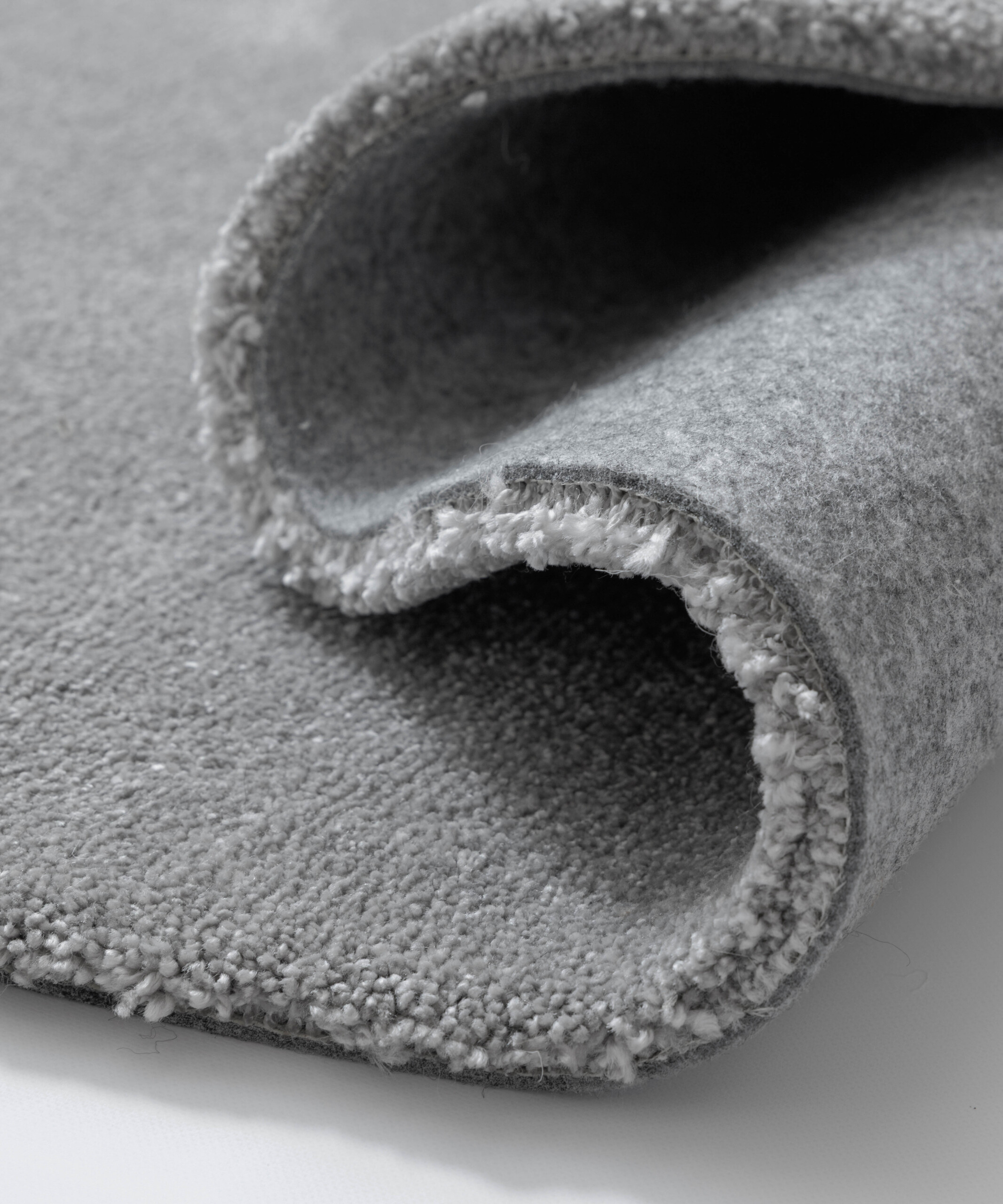 Waschbarer Teppich Rund - Clean Prestige Grau - close up Waschbarer Teppich Rund - Clean Prestige Grau - close up